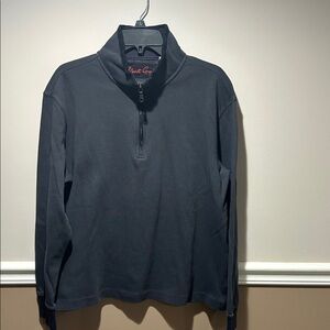 Robert Graham Black and Gray Striped Pullover